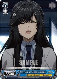 Arriving at School, Akane - The Eminence in Shadow - Weiss Schwarz card
