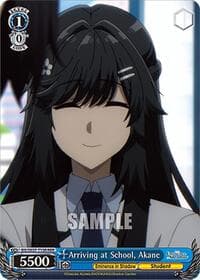 Arriving at School, Akane (RRR) - The Eminence in Shadow - Weiss Schwarz card