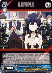 Skill Demonstration, Cid Kagenou (RRR) - The Eminence in Shadow - Weiss Schwarz card