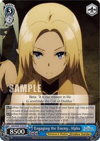 Engaging the Enemy, Alpha - The Eminence in Shadow - Weiss Schwarz card