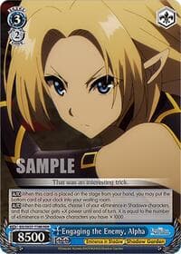 Engaging the Enemy, Alpha (RRR) - The Eminence in Shadow - Weiss Schwarz card