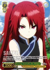 Proving Yourself, Iris Midgar (PR) (Foil) - The Eminence in Shadow - Weiss Schwarz card