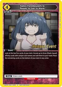 Saiko Yonebayashi Is Ready to Get to Work! - UE18BT: Tokyo Ghoul Release Event Cards - Union Arena card
