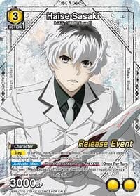 Haise Sasaki (014) (Release Event Participation) - UE18BT: Tokyo Ghoul Release Event Cards - Union Arena card