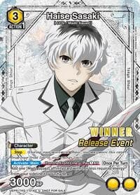 Haise Sasaki (014) (Release Event Winner) - UE18BT: Tokyo Ghoul Release Event Cards - Union Arena card