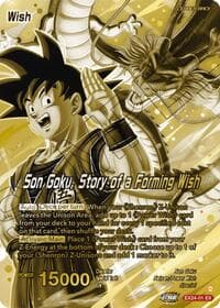 Son Goku // Son Goku, Story of a forming Wish (Championship Golden Card 2026 Vol.1) - Tournament Promotion Cards - Dragon Ball Super: Masters card