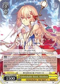 Unbreakable Bond, Aliceliese - Fujimi Fantasia Bunko Vol.2 - Weiss Schwarz card