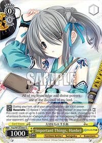 Important Things, Hanbei - Fujimi Fantasia Bunko Vol.2 - Weiss Schwarz card