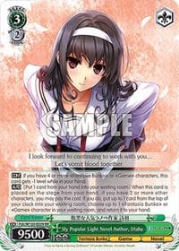Sly Popular Light Novel Author, Utaha - Fujimi Fantasia Bunko Vol.2 - Weiss Schwarz card