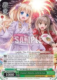 A Summer's Memories, Latifah & Isuzu - Fujimi Fantasia Bunko Vol.2 - Weiss Schwarz card
