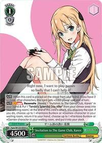 Invitation to The Game Club, Karen - Fujimi Fantasia Bunko Vol.2 - Weiss Schwarz card