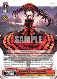 Nightmare's Seduction, Kurumi - Fujimi Fantasia Bunko Vol.2 - Weiss Schwarz card