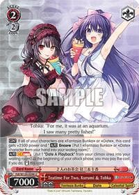 Teatime For Two, Kurumi & Tohka - Fujimi Fantasia Bunko Vol.2 - Weiss Schwarz card