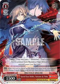 Sacred Gear Holder, Natsume & Tobio - Fujimi Fantasia Bunko Vol.2 - Weiss Schwarz card