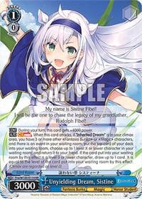 Unyielding Dream, Sistine - Fujimi Fantasia Bunko Vol.2 - Weiss Schwarz card