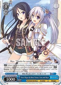 New Player & Beta Tester, Yun and Myu - Fujimi Fantasia Bunko Vol.2 - Weiss Schwarz card