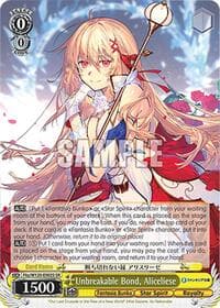 Unbreakable Bond, Aliceliese (SR) - Fujimi Fantasia Bunko Vol.2 - Weiss Schwarz card