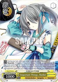 Important Things, Hanbei (SR) - Fujimi Fantasia Bunko Vol.2 - Weiss Schwarz card