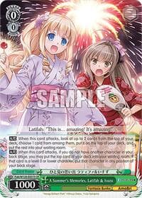 A Summer's Memories, Latifah & Isuzu (SR) - Fujimi Fantasia Bunko Vol.2 - Weiss Schwarz card