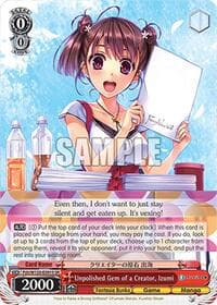 Unpolished Gem of a Creator, Izumi (SR) - Fujimi Fantasia Bunko Vol.2 - Weiss Schwarz card