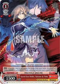 Sacred Gear Holder, Natsume & Tobio (SR) - Fujimi Fantasia Bunko Vol.2 - Weiss Schwarz card