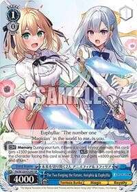 The Two Forging the Future, Anisphia & Euphyllia (SR) - Fujimi Fantasia Bunko Vol.2 - Weiss Schwarz card