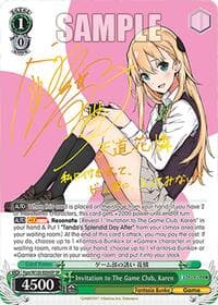 Invitation to The Game Club, Karen (SP) - Fujimi Fantasia Bunko Vol.2 - Weiss Schwarz card