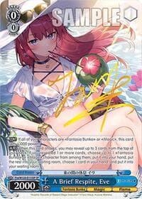 A Brief Respite, Eve (SP) - Fujimi Fantasia Bunko Vol.2 - Weiss Schwarz card