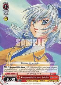 Unbreakable Resolve, Teletha - Fujimi Fantasia Bunko Vol.2 - Weiss Schwarz card