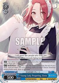 Young Lady Preparing, Grete - Fujimi Fantasia Bunko Vol.2 - Weiss Schwarz card