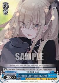 Young Lady Resting, Erna - Fujimi Fantasia Bunko Vol.2 - Weiss Schwarz card