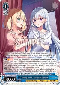 "Wanting to Like", Anisphia & Euphyllia - Fujimi Fantasia Bunko Vol.2 - Weiss Schwarz card