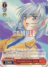 Unbreakable Resolve, Teletha (RRR) - Fujimi Fantasia Bunko Vol.2 - Weiss Schwarz card