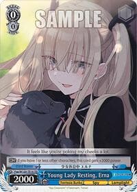 Young Lady Resting, Erna (RRR) - Fujimi Fantasia Bunko Vol.2 - Weiss Schwarz card