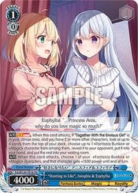 "Wanting to Like", Anisphia & Euphyllia (RRR) - Fujimi Fantasia Bunko Vol.2 - Weiss Schwarz card