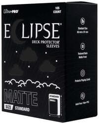 Eclipse Standard Matte Deck Protector Sleeves - Jet Black (105-Pack) - Ultra Pro Card Sleeves - Card Sleeves card
