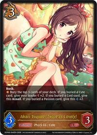 Akari Tsujino [Twice as Lovely] - ECP02: THE IDOLM@STER CINDERELLA GIRLS - Shadowverse: Evolve card