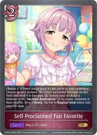 Self-Proclaimed Fan Favorite - ECP02: THE IDOLM@STER CINDERELLA GIRLS - Shadowverse: Evolve card