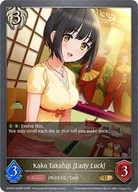 Kako Takafuji [Lady Luck] - ECP02: THE IDOLM@STER CINDERELLA GIRLS - Shadowverse: Evolve card