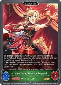 Riina Tada [Wannabe Legend] (Evolved) - P02EN (Foil) - ECP02: THE IDOLM@STER CINDERELLA GIRLS - Shadowverse: Evolve card