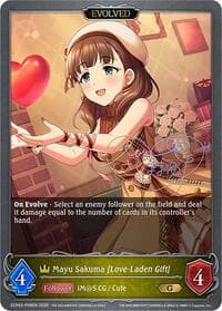 Mayu Sakuma [Love-Laden Gift] (Evolved) - P08EN (Foil) - ECP02: THE IDOLM@STER CINDERELLA GIRLS - Shadowverse: Evolve card