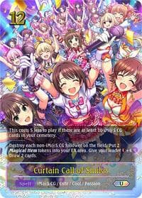 Curtain Call of Smiles (U) - ECP02: THE IDOLM@STER CINDERELLA GIRLS - Shadowverse: Evolve card