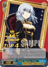 Book Signing, Beta (PR) (C) - The Eminence in Shadow - Weiss Schwarz card