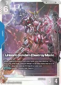 Unicorn Gundam (Destroy Mode) (SP) (LR+) - Phantom Aria - Gundam Card Game card
