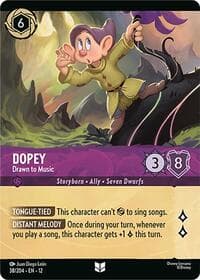 Dopey - Drawn to Music (Foil) - Wilds Unknown - Disney Lorcana card