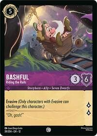 Bashful - Riding the Rails - Wilds Unknown - Disney Lorcana card