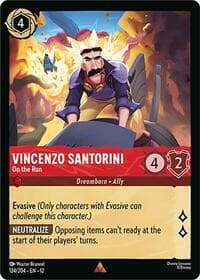 Vincenzo Santorini - On the Run - Wilds Unknown - Disney Lorcana card
