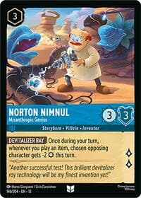 Norton Nimnul - Misanthropic Genius - Wilds Unknown - Disney Lorcana card