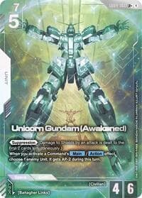 Unicorn Gundam (Awakened) (LR+) - Phantom Aria - Gundam Card Game card