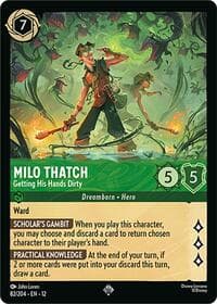 Milo Thatch - Getting His Hands Dirty - Wilds Unknown - Disney Lorcana card